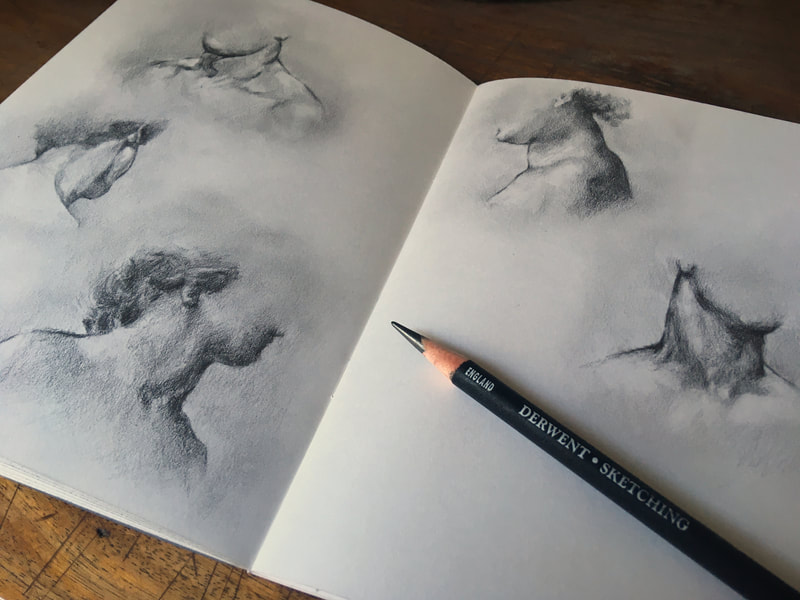 Darren James art artist sketch sketchbook pencil graphite neck shoulders figureative